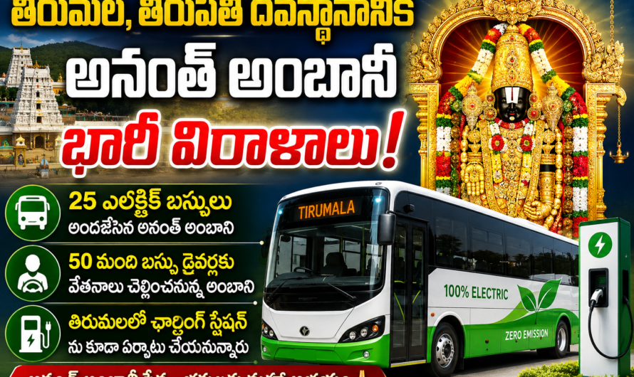 తిరుమలకు భారీ విరాళాలు ప్రకటించిన అనంత్ అంబానీ