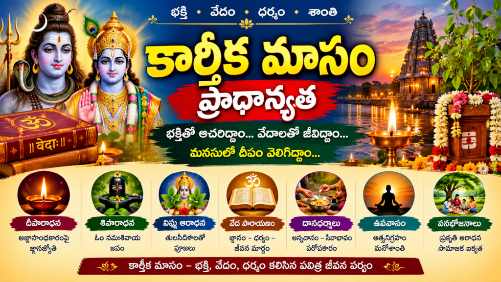 కార్తీక మాసం ప్రాధాన్యత – భక్తి, వేద సంప్రదాయాల విశిష్టత